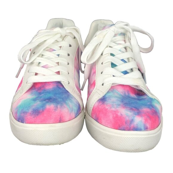 Pink & Blue Tie Dye Lace Up Sneakers by Soda Womens Size 8 - Picture 5 of 16